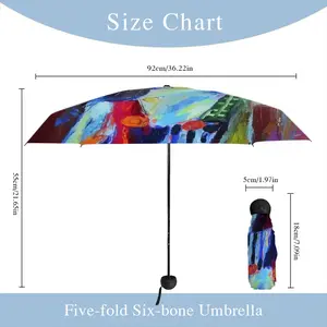 Boy In Clown Costume Manual Umbrella (Mini)