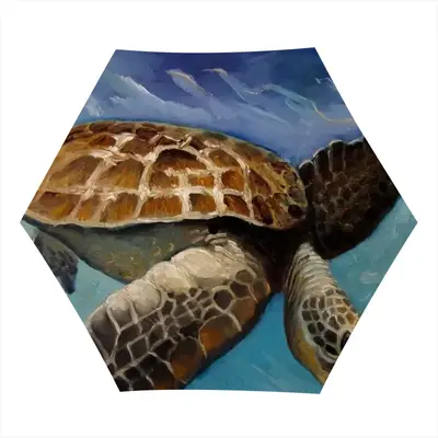 Caribbean Turtle Manual Umbrella (Mini)