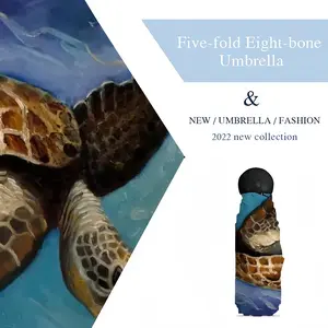 Caribbean Turtle Manual Umbrella (Mini)