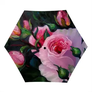 Pink Rose Manual Umbrella (Mini)