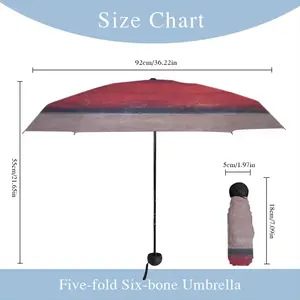 Red Divide Manual Umbrella (Mini)