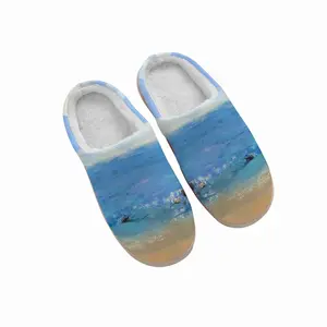 Men At The Beach Winter Cotton Slippers