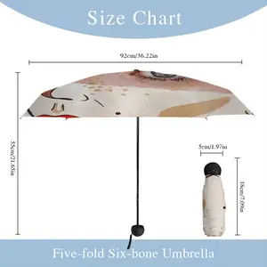 Miss Karla - Women Girl Portrait Red Lips People Fashion Week Manual Umbrella (Mini)