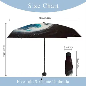 Blue Moon Street Art Sky Interior Design Ideas Decor Manual Umbrella (Mini)