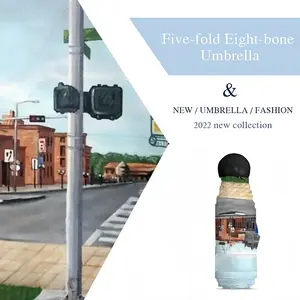 #9Th And Q Barrys Tavern Manual Umbrella (Mini)