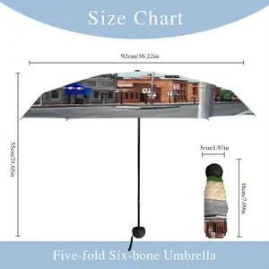 #9Th And Q Barrys Tavern Manual Umbrella (Mini)