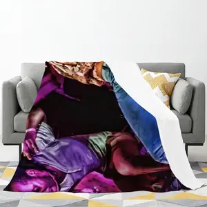 How To Party In Africa #002 Flannel Blanket (Multi-Size, Horizontal)