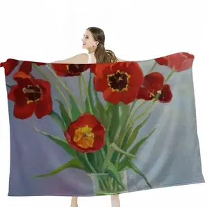 Tulips Flannel Blanket (Multi-Size, Horizontal)