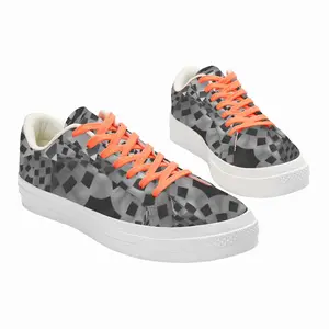 Men Reptile Low Top Canvas Shoes