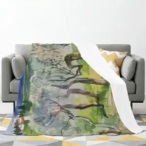 Olive Trees Flannel Blanket (Multi-Size, Horizontal)