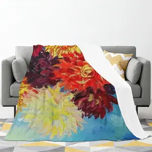 “Oriental Motif” Flannel Blanket (Multi-Size, Horizontal)