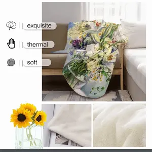 Summer Flowers Flannel Blanket (Multi-Size, Horizontal)