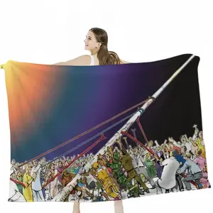 Let Peace Reign Flannel Blanket (Multi-Size, Horizontal)