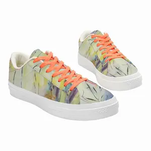 Men Lady In Blue Low Top Canvas Shoes