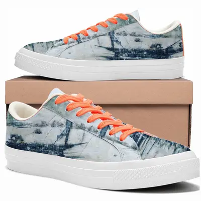 Men Morning Fish Low Top Canvas Shoes