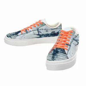 Men Morning Fish Low Top Canvas Shoes