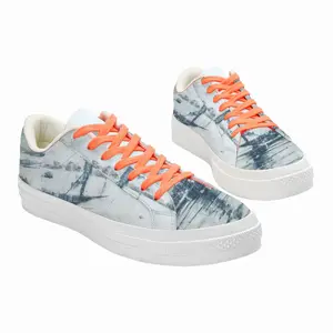 Men Morning Fish Low Top Canvas Shoes