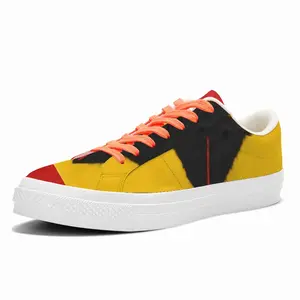 Men Pubic Flag Spain Low Top Canvas Shoes