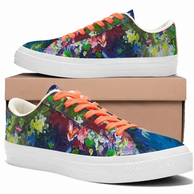 Men Wish You Flowers Nr V Low Top Canvas Shoes