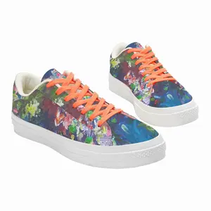 Men Wish You Flowers Nr V Low Top Canvas Shoes