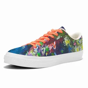 Men Wish You Flowers Nr V Low Top Canvas Shoes