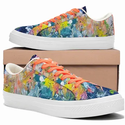 Men Wish You Flowers Nr B Low Top Canvas Shoes