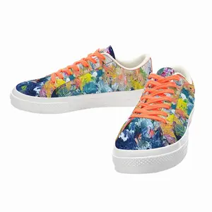 Men Wish You Flowers Nr B Low Top Canvas Shoes