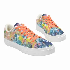 Men Wish You Flowers Nr B Low Top Canvas Shoes