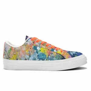 Men Wish You Flowers Nr B Low Top Canvas Shoes