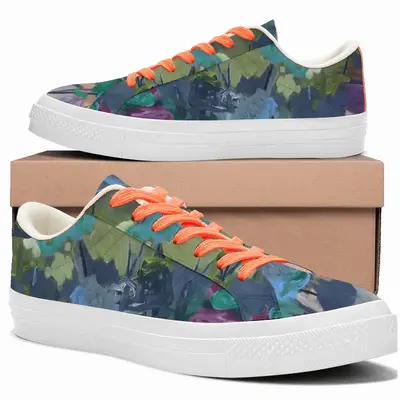 Men Flowers In The Fall Low Top Canvas Shoes