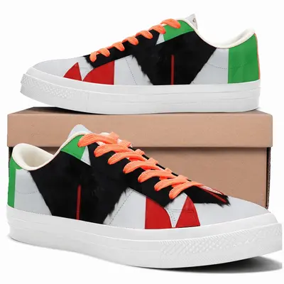 Men Pubic Flag Italy Low Top Canvas Shoes