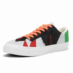 Men Pubic Flag Italy Low Top Canvas Shoes