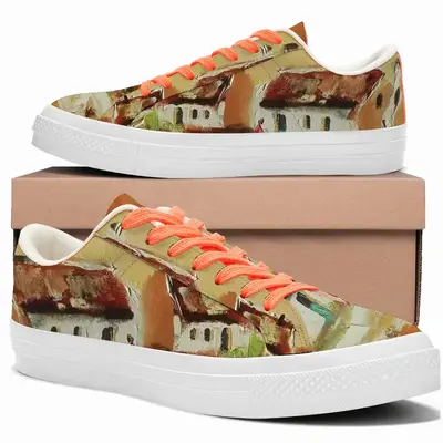 Men Green Door Low Top Canvas Shoes