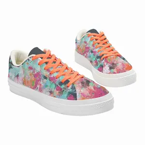 Men Wish You Flowers Nr Q Low Top Canvas Shoes