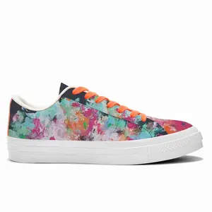 Men Wish You Flowers Nr Q Low Top Canvas Shoes