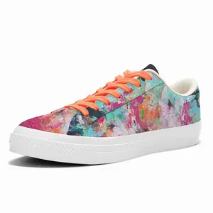 Men Wish You Flowers Nr Q Low Top Canvas Shoes