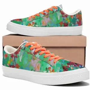 Men Summer Flowers Low Top Canvas Shoes