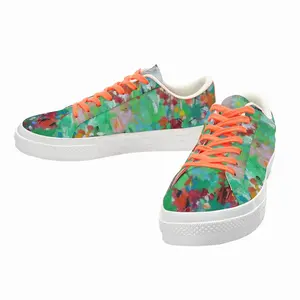 Men Summer Flowers Low Top Canvas Shoes