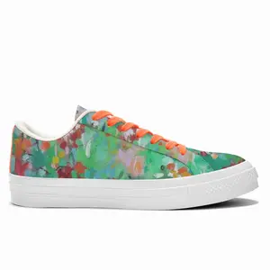 Men Summer Flowers Low Top Canvas Shoes