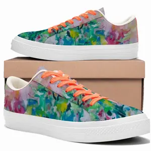 Men Flowers Enjoying The Sun Low Top Canvas Shoes