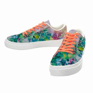 Men Flowers Enjoying The Sun Low Top Canvas Shoes