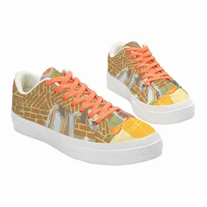 Men In A Strange Hidden Place Low Top Canvas Shoes