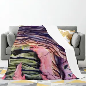 Anguish Flannel Blanket (Multi-Size, Horizontal)