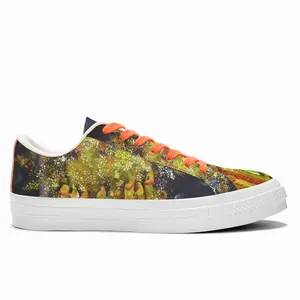 Men Candles For Peace Low Top Canvas Shoes