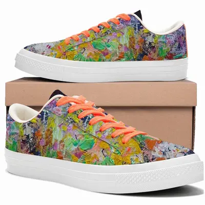 Men Wish You Flowers Nr P Low Top Canvas Shoes