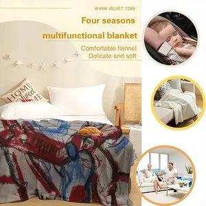 Smithfield Meat Market Flannel Blanket (Multi-Size, Horizontal)