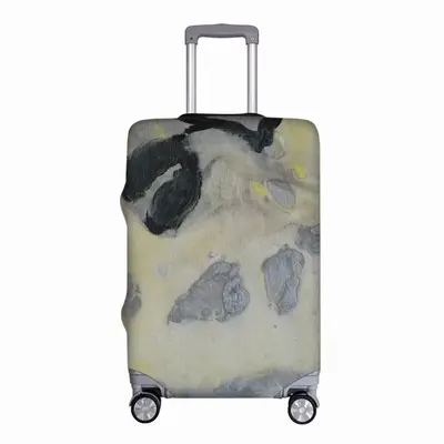 Bird In Silver And Black Luggage Cover