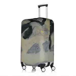 Bird In Silver And Black Luggage Cover