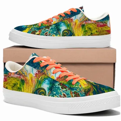 Men Swirling Energy Low Top Canvas Shoes