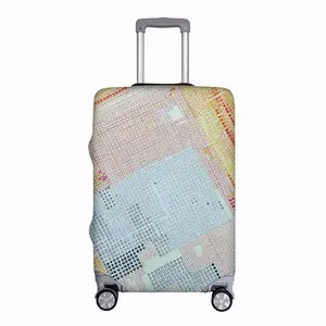 Shades Of Grey And Orange Luggage Cover